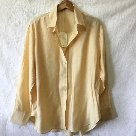 With.It Tops - With.It Yellow Long-Sleeve Button Shirt